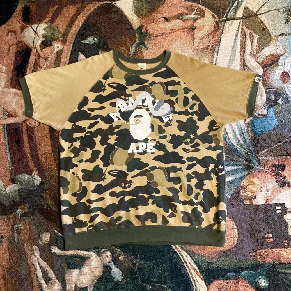 Bape x Kaws Crewneck Style Tee
